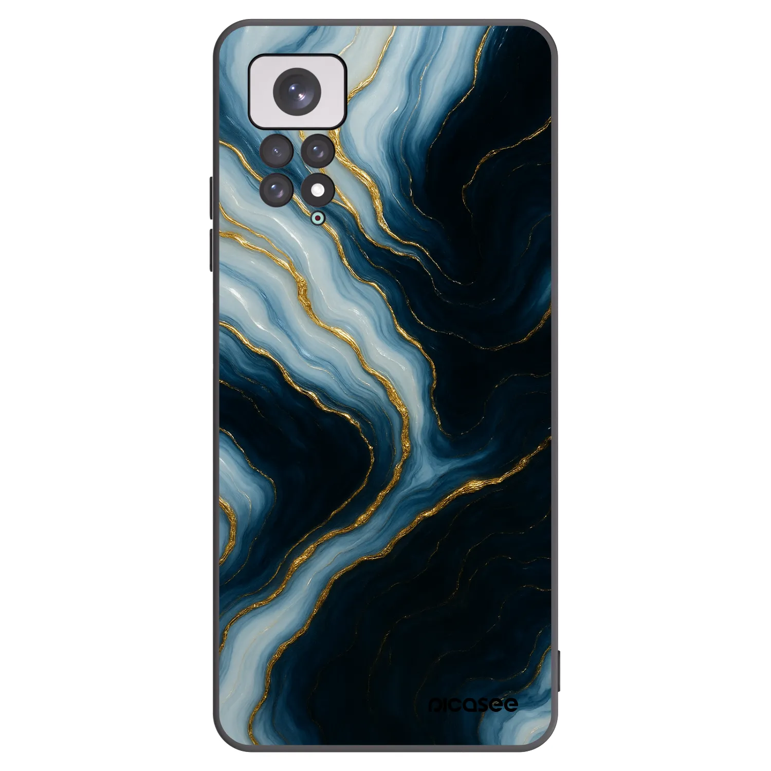 Picasee crna silikonska maskica za Xiaomi Redmi Note 11 - Luna