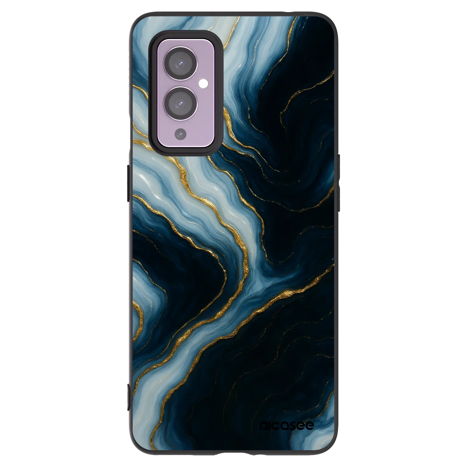 Picasee crna silikonska maskica za OnePlus 9 - Luna