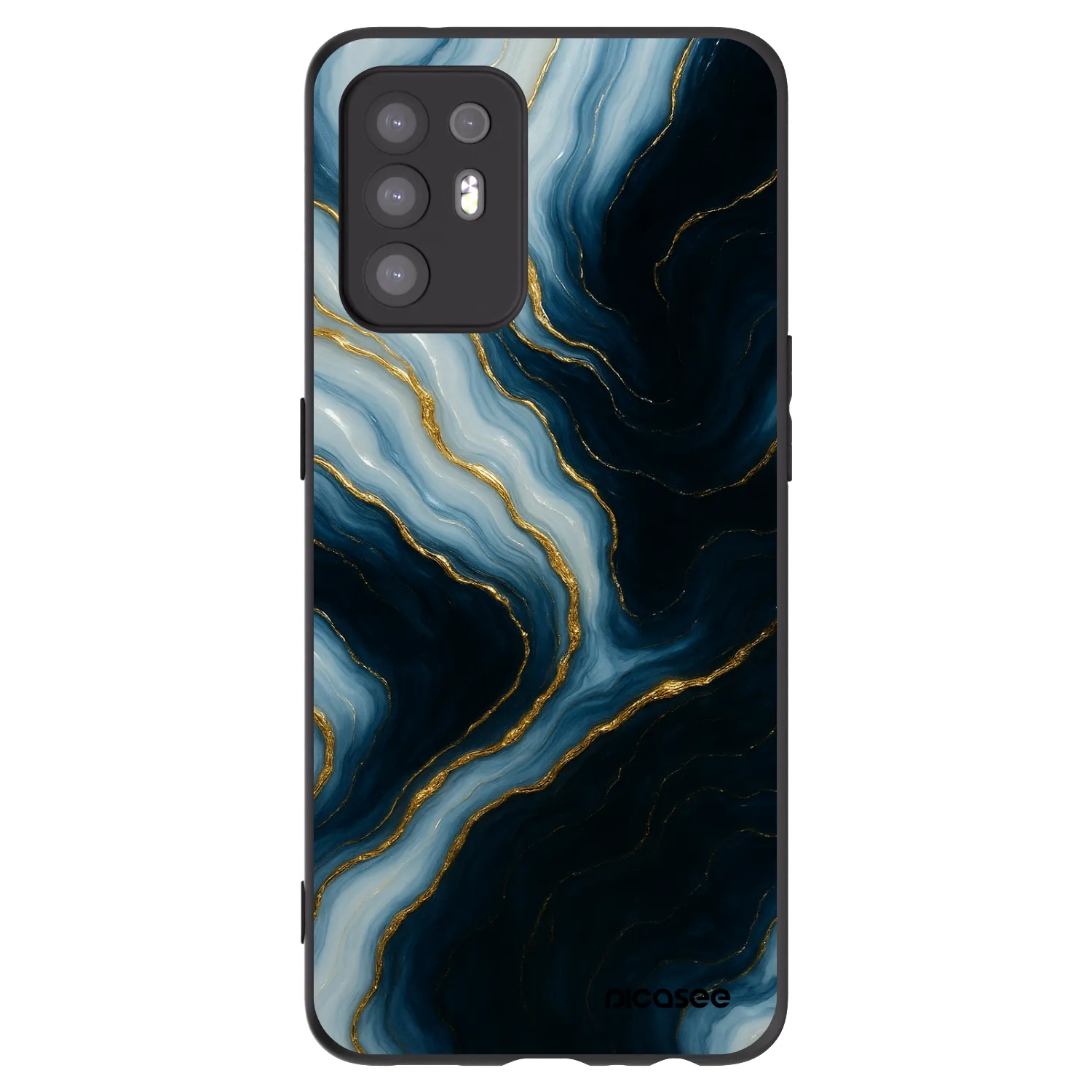 Picasee crna silikonska maskica za OPPO A94 5G - Luna