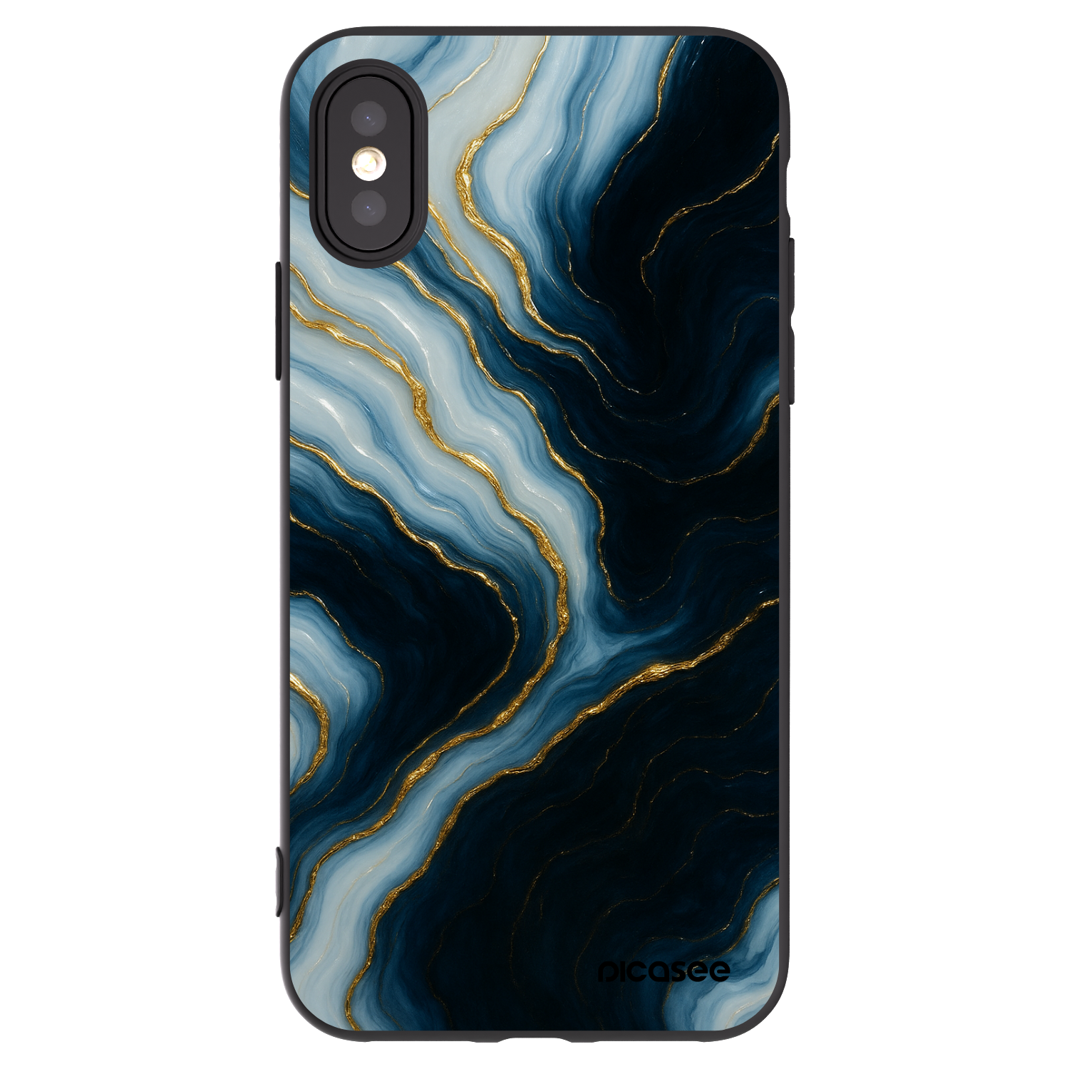 Picasee crna silikonska maskica za Apple iPhone X/XS - Luna