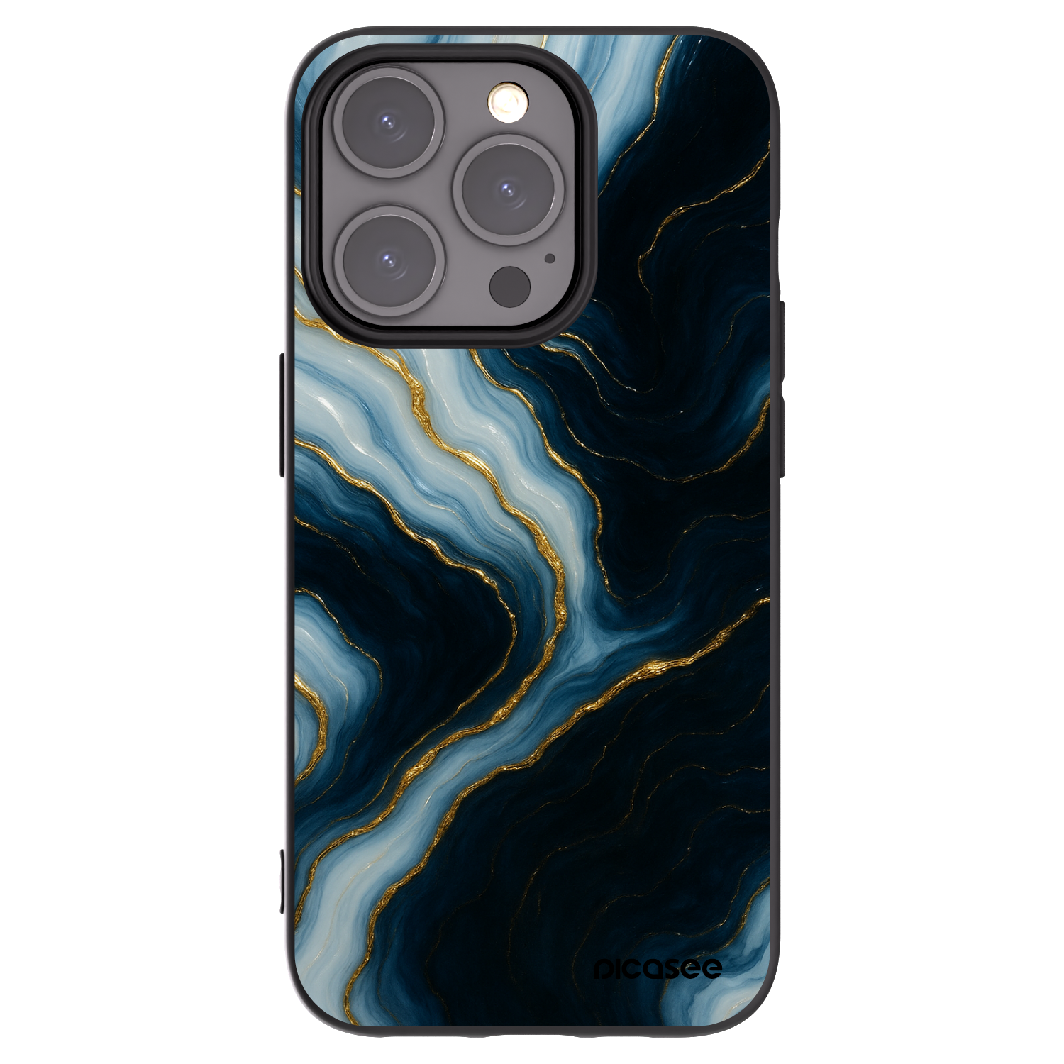Picasee crna silikonska maskica za Apple iPhone 15 Pro - Luna