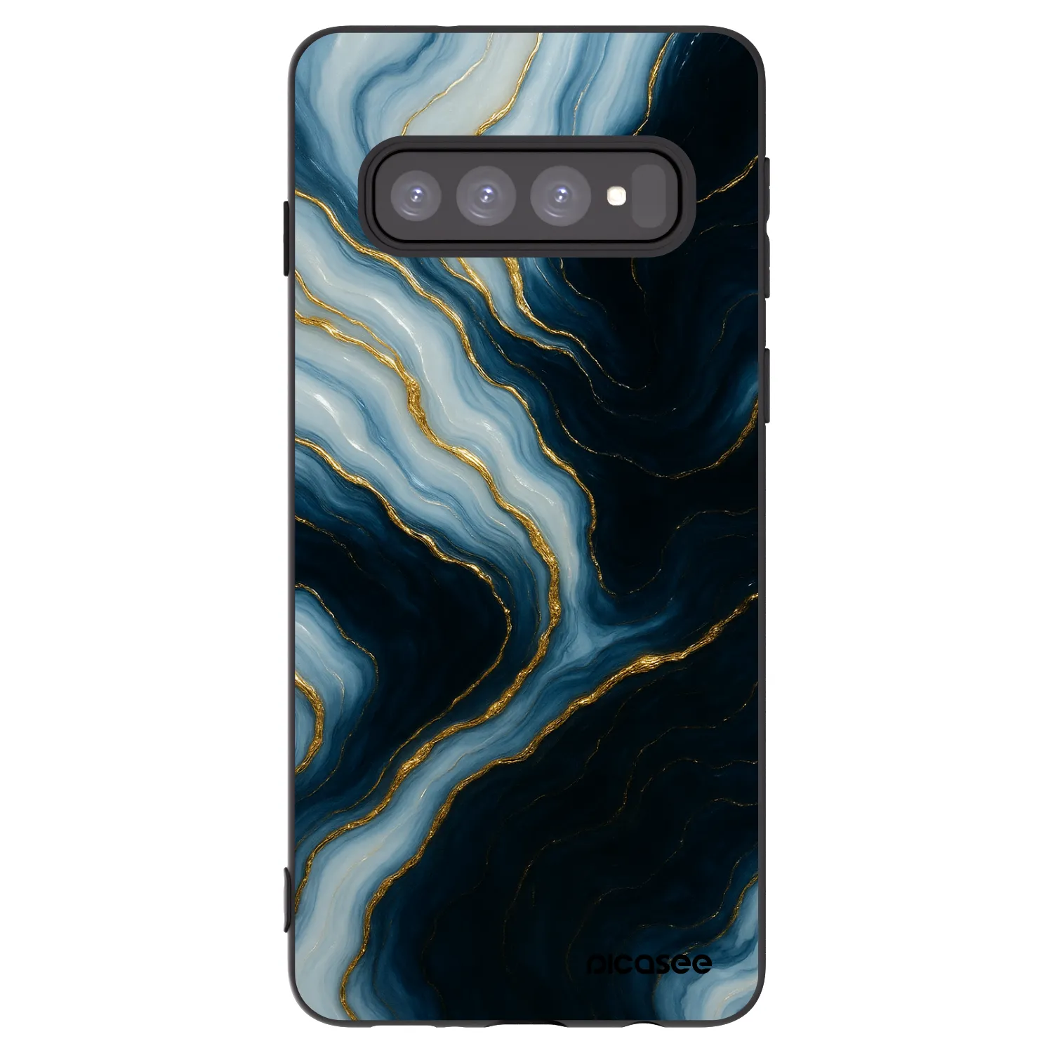 Picasee crna silikonska maskica za Samsung Galaxy S10 G973 - Luna