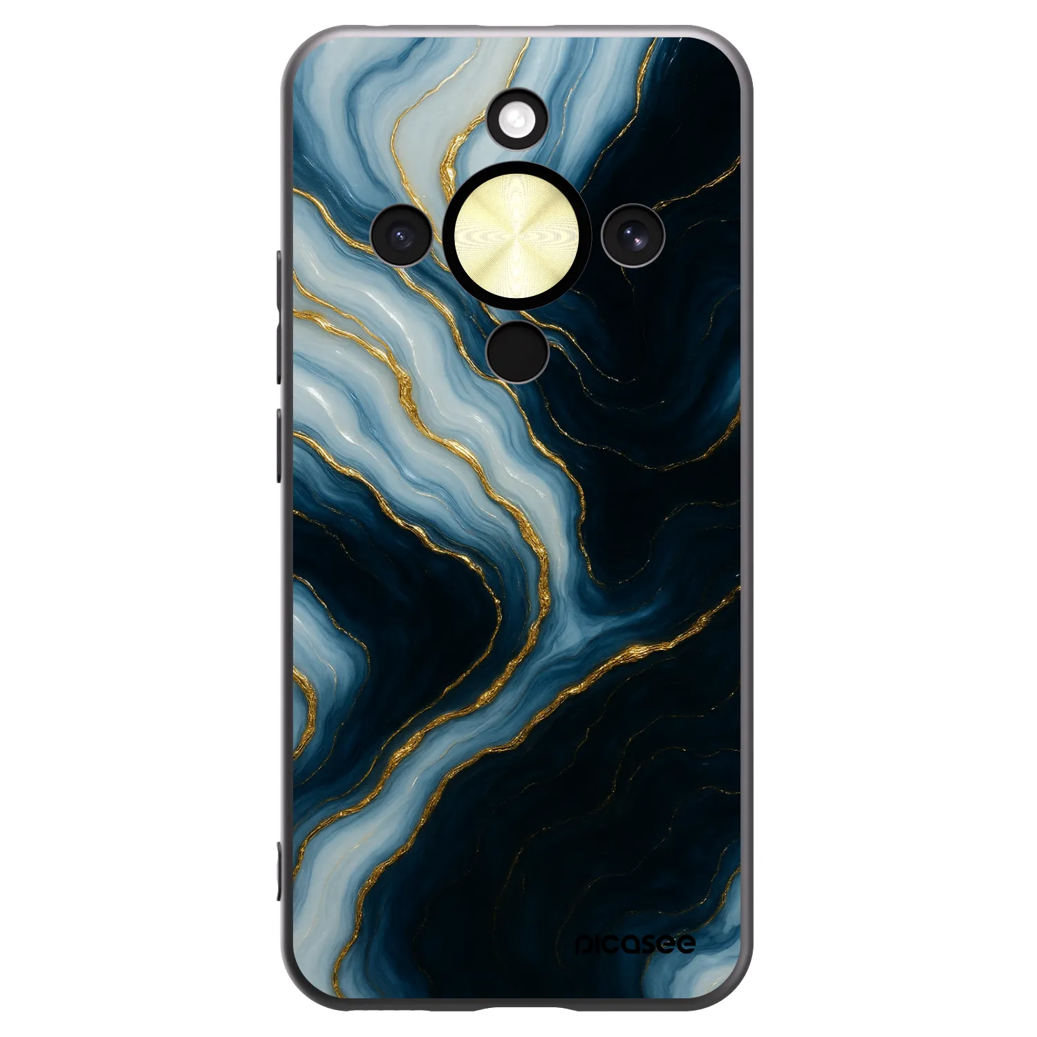 Picasee crna silikonska maskica za Honor Magic8 Lite 5G - Luna