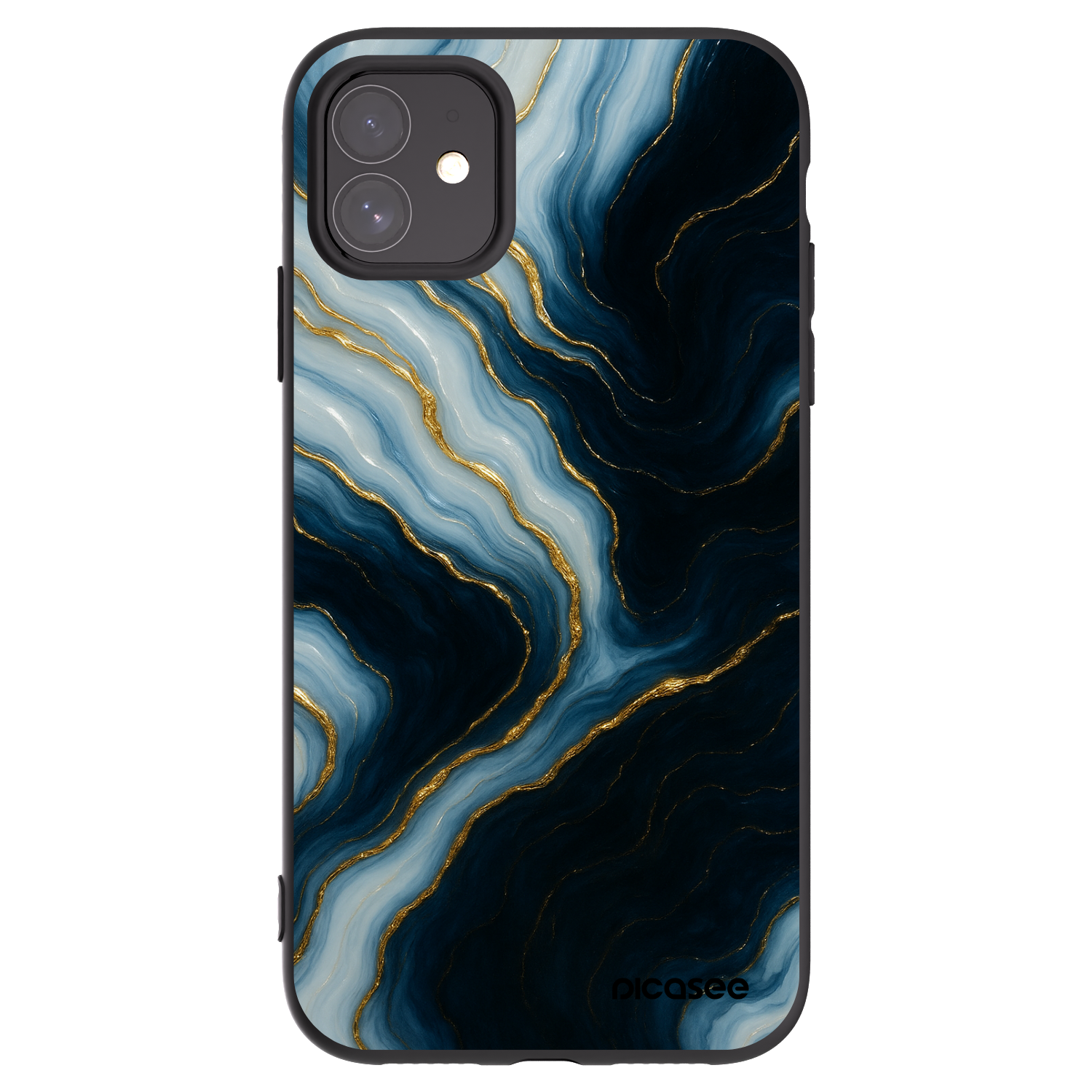 Picasee crna silikonska maskica za Apple iPhone 11 - Luna
