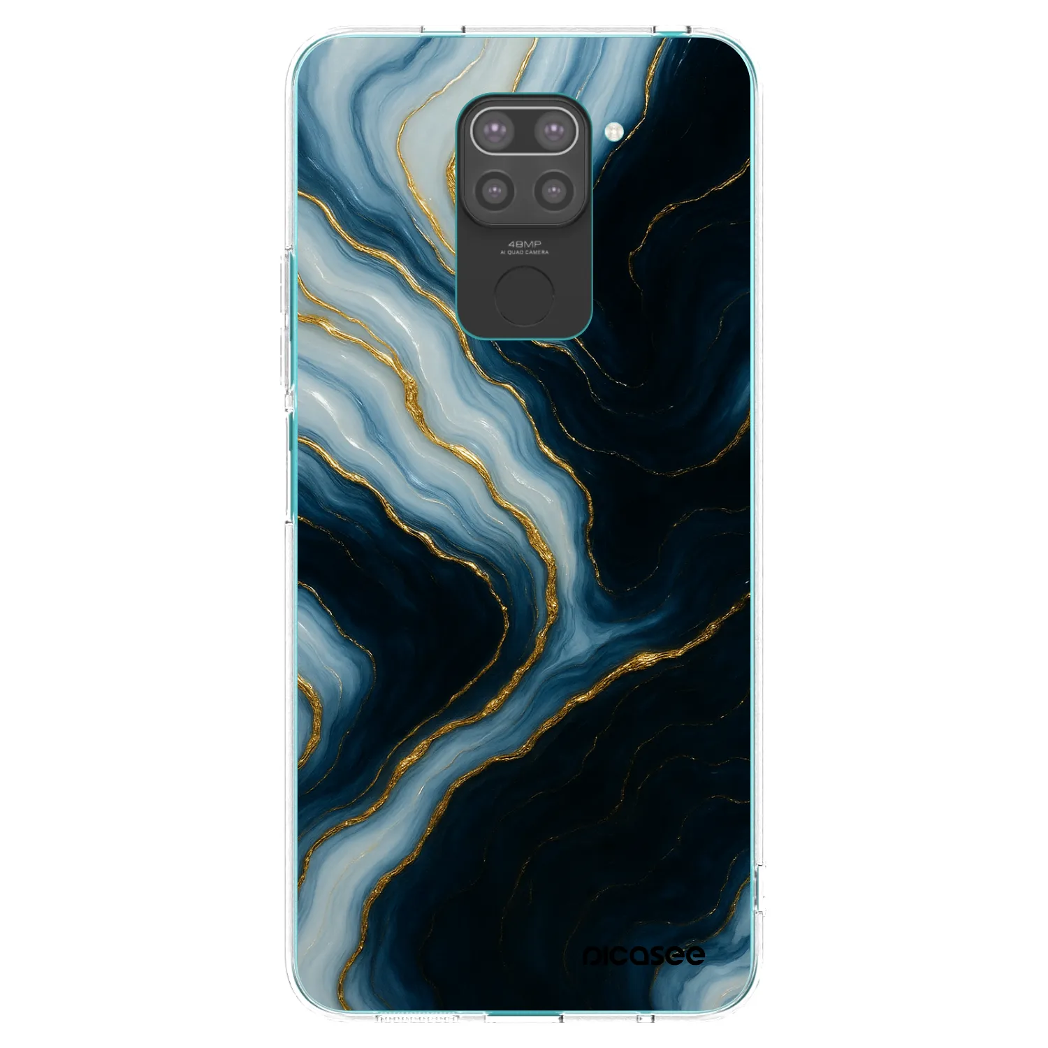 Picasee crna silikonska maskica za Xiaomi Redmi Note 9 - Luna