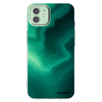Picasee silikonska prozirna maskica za Apple iPhone 12 - Malachite