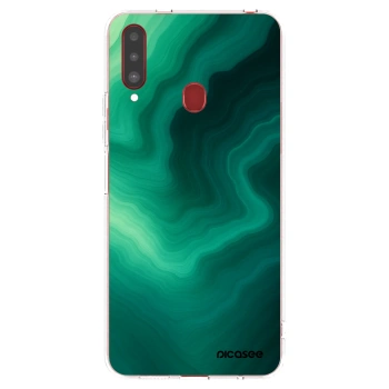 Picasee silikonska prozirna maskica za Samsung Galaxy A20s - Malachite