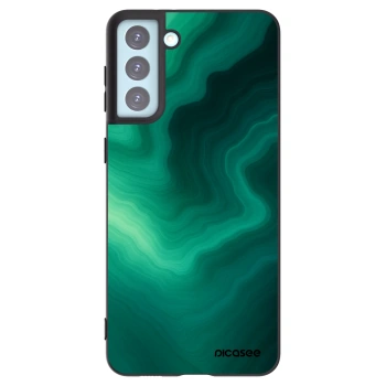 Picasee crna silikonska maskica za Samsung Galaxy S21+ 5G G996F - Malachite