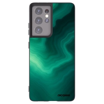 Picasee crna silikonska maskica za Samsung Galaxy S21 Ultra 5G G998B - Malachite