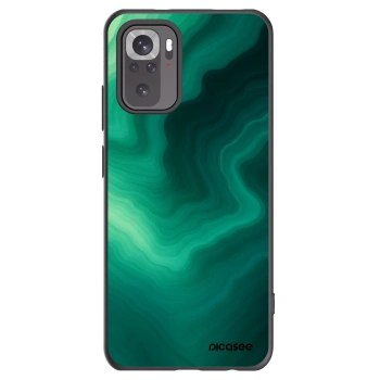 Picasee crna silikonska maskica za Xiaomi Redmi Note 10S - Malachite