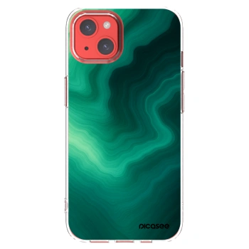 Picasee silikonska prozirna maskica za Apple iPhone 13 - Malachite