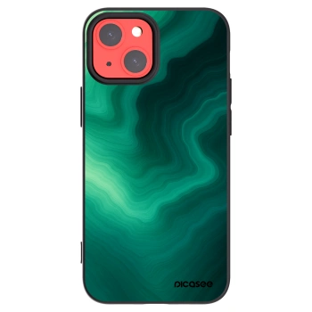 Picasee crna silikonska maskica za Apple iPhone 13 mini - Malachite