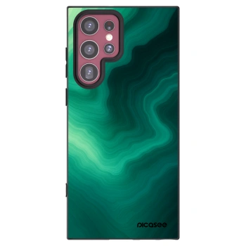 Picasee crna silikonska maskica za Samsung Galaxy S22 Ultra 5G - Malachite