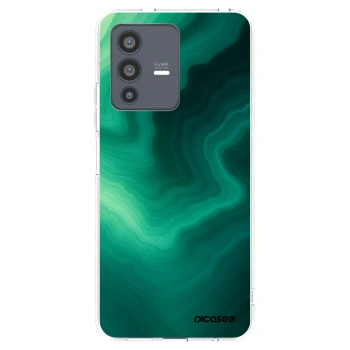 Picasee silikonska prozirna maskica za Vivo V23 5G - Malachite