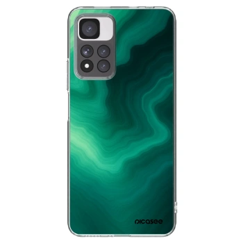 Picasee silikonska prozirna maskica za Xiaomi Redmi Note 11 Pro+ 5G - Malachite