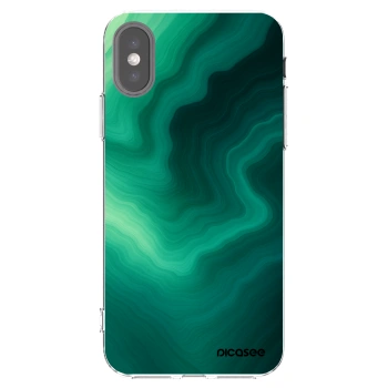 Picasee silikonska prozirna maskica za Apple iPhone X/XS - Malachite
