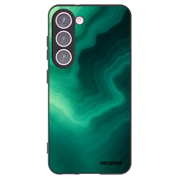 Picasee crna silikonska maskica za Samsung Galaxy S23 5G - Malachite