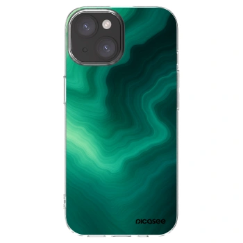 Picasee silikonska prozirna maskica za Apple iPhone 15 - Malachite