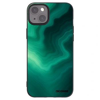 Picasee crna silikonska maskica za Apple iPhone 15 Plus - Malachite