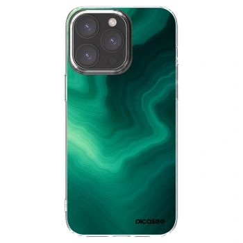 Picasee silikonska prozirna maskica za Apple iPhone 15 Pro Max - Malachite