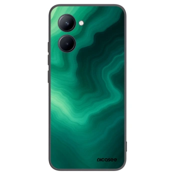 Picasee crna silikonska maskica za Realme C33 (2023) - Malachite