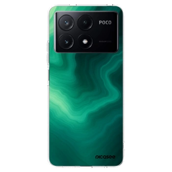 Picasee silikonska prozirna maskica za Xiaomi Poco X6 Pro - Malachite
