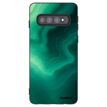Picasee crna silikonska maskica za Samsung Galaxy S10 G973 - Malachite