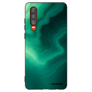 Picasee crna silikonska maskica za Huawei P30 - Malachite