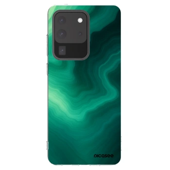 Picasee silikonska prozirna maskica za Samsung Galaxy S20 Ultra 5G G988F - Malachite