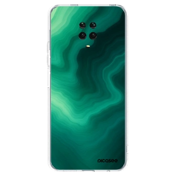 Picasee silikonska prozirna maskica za Xiaomi Redmi Note 9 Pro - Malachite