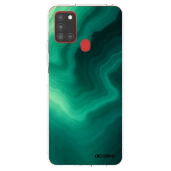 Picasee silikonska prozirna maskica za Samsung Galaxy A21s - Malachite