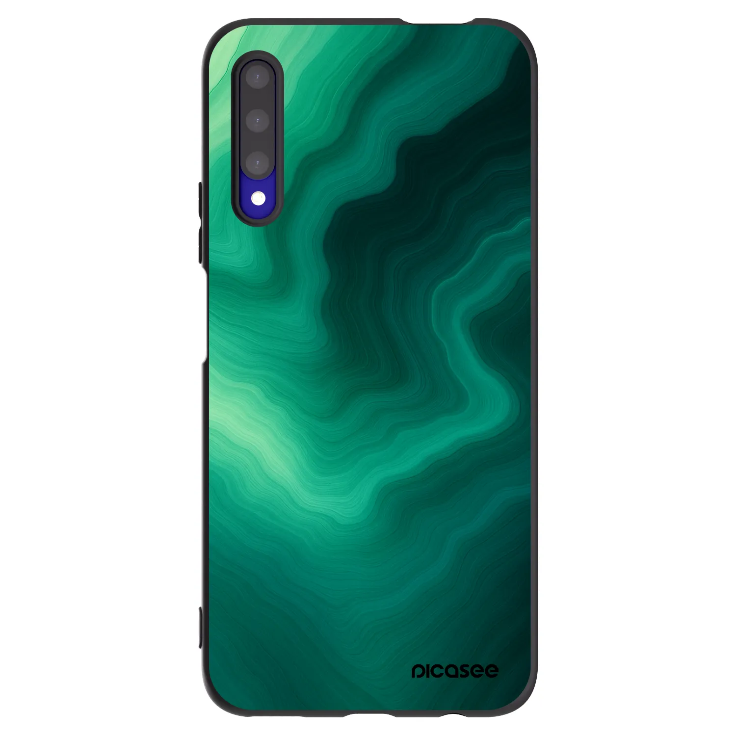 Picasee crna silikonska maskica za Honor 9X Pro - Malachite