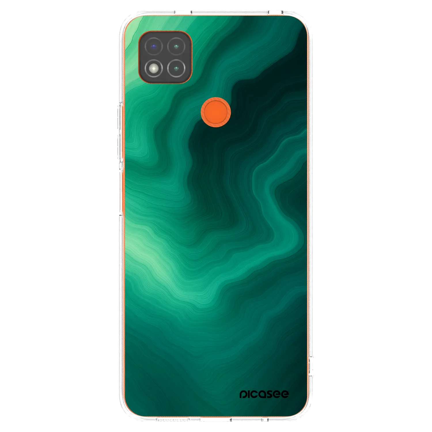 Picasee silikonska prozirna maskica za Xiaomi Redmi 9C - Malachite