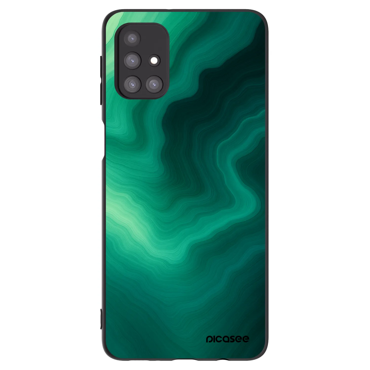 Picasee crna silikonska maskica za Samsung Galaxy M31s - Malachite