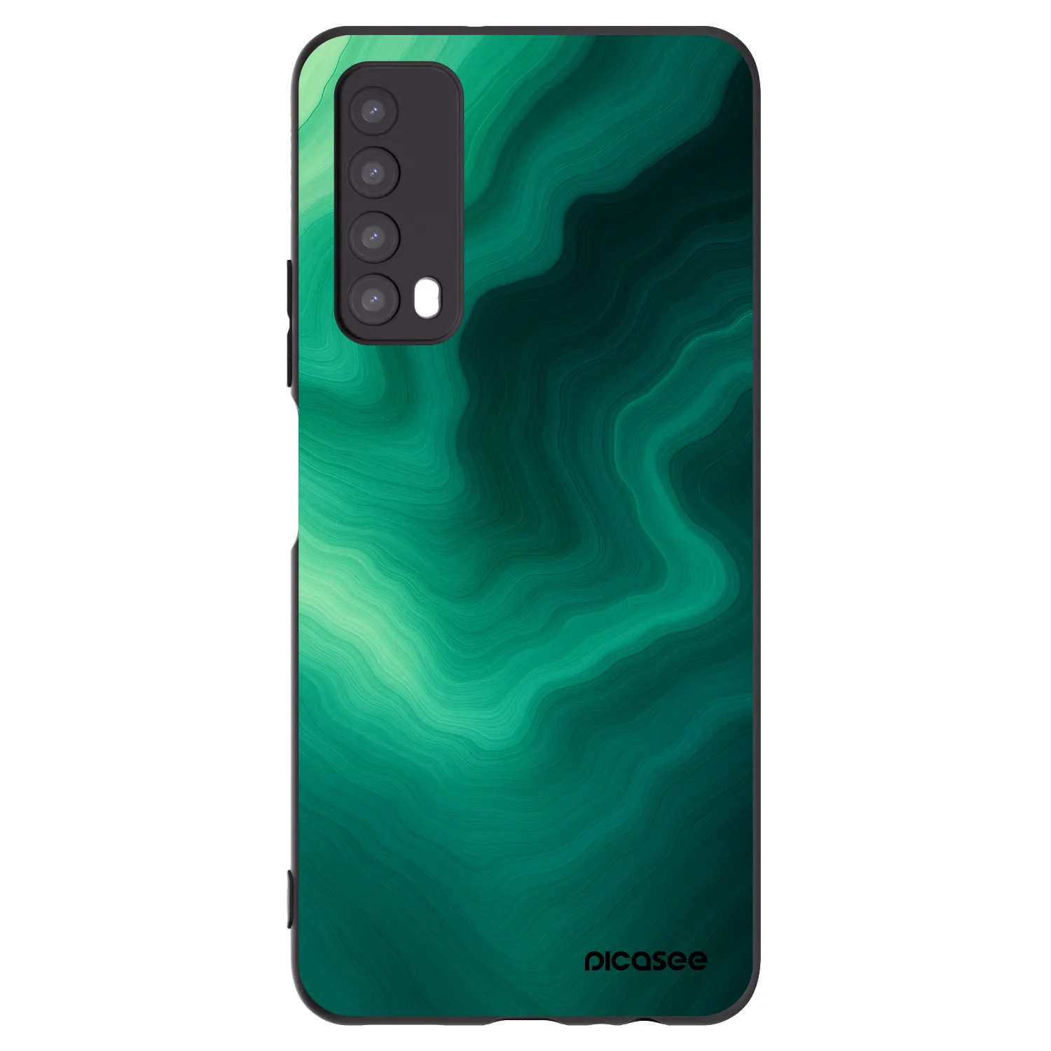 Picasee crna silikonska maskica za Huawei P Smart 2021 - Malachite