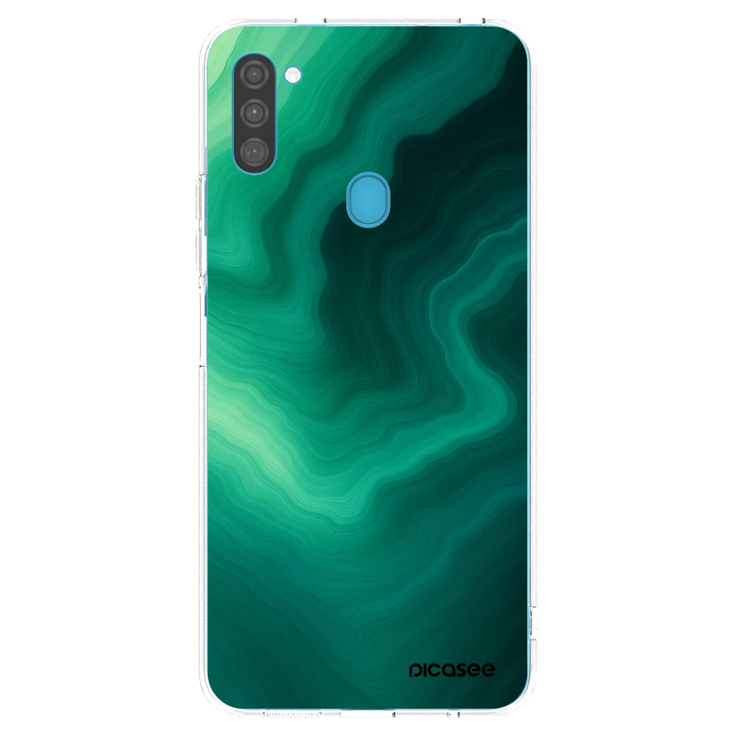 Picasee silikonska prozirna maskica za Samsung Galaxy M11 - Malachite