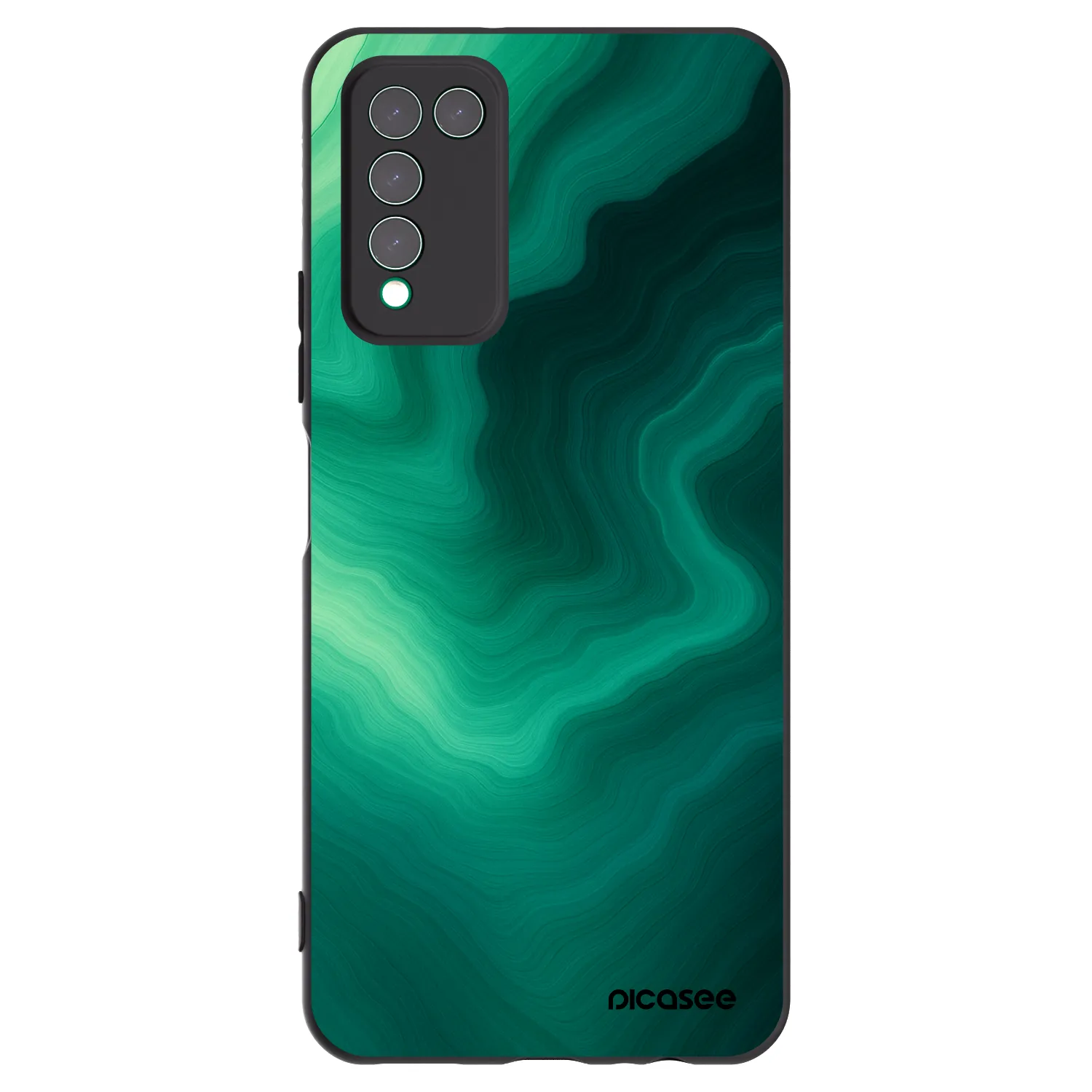 Picasee crna silikonska maskica za Honor 10X Lite - Malachite