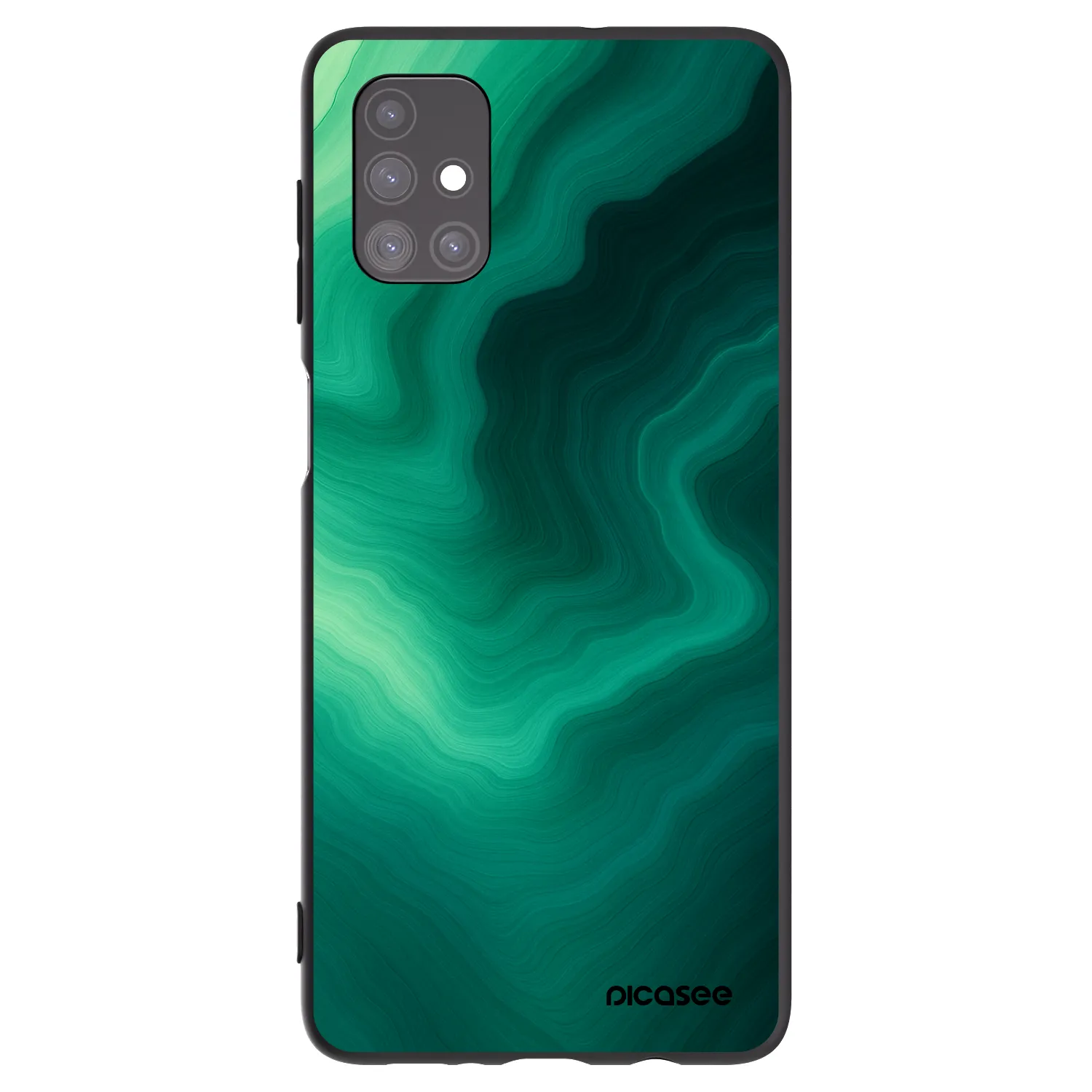 Picasee crna silikonska maskica za Samsung Galaxy M51 M515F - Malachite