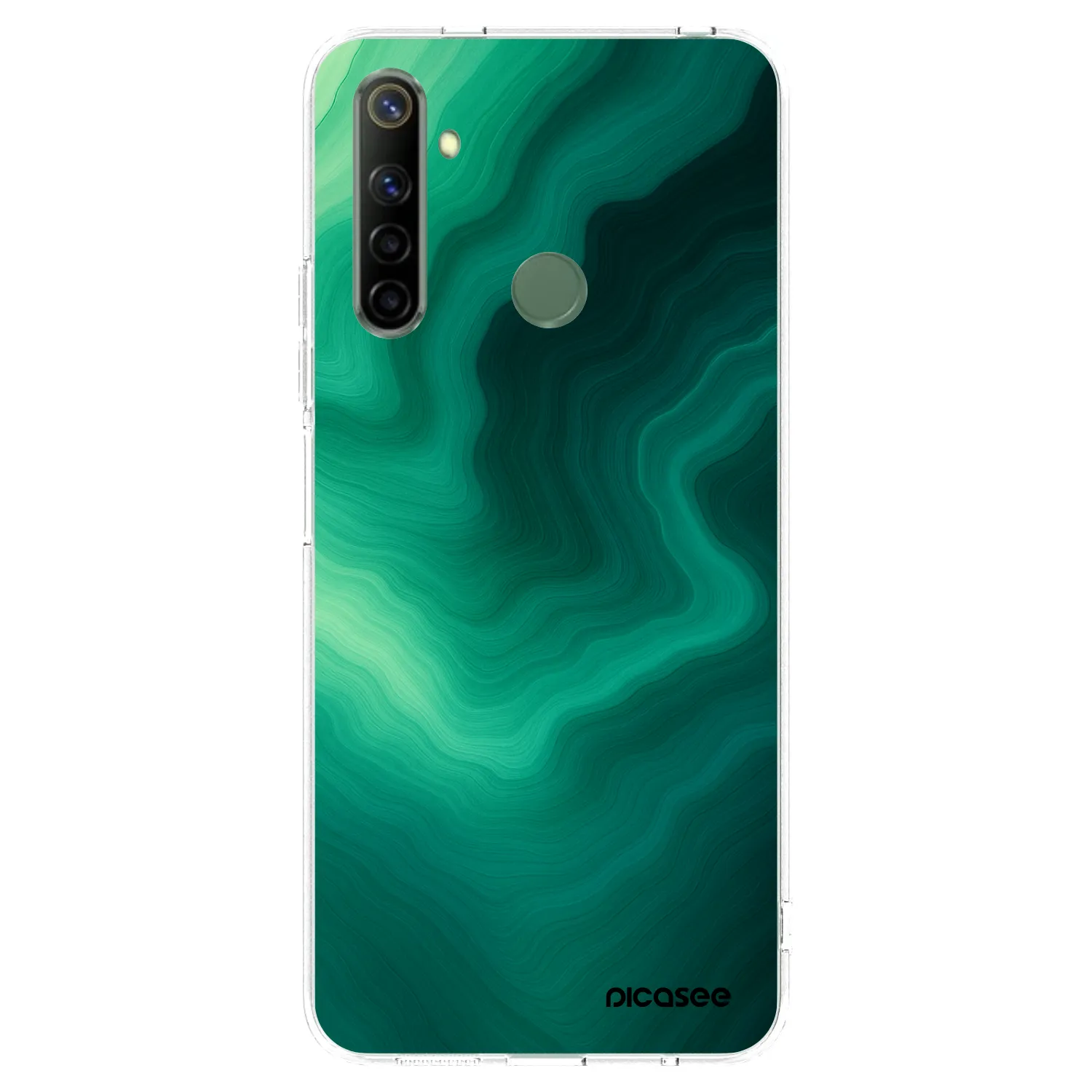 Picasee silikonska prozirna maskica za Realme 6i - Malachite