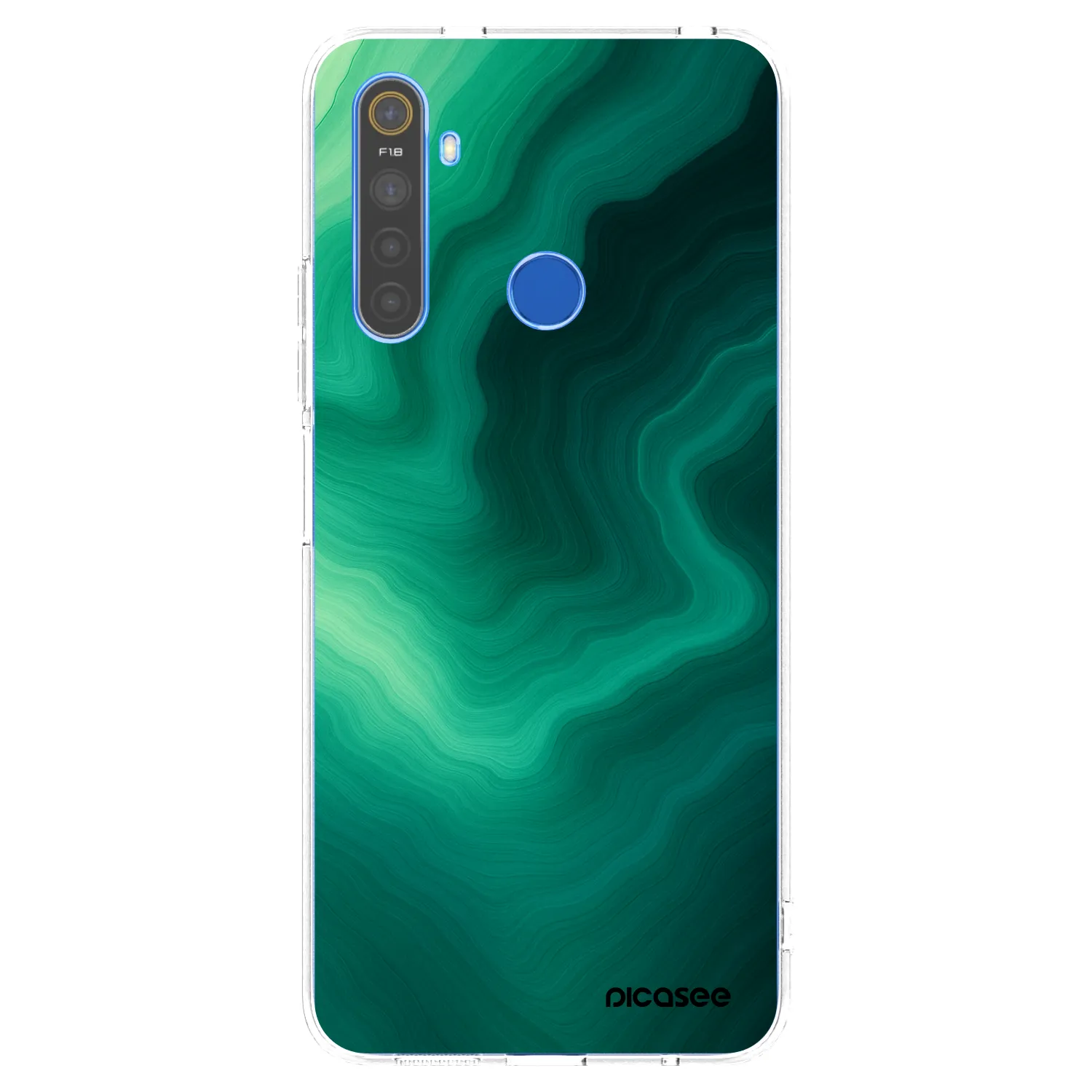 Picasee silikonska prozirna maskica za Realme 5 - Malachite