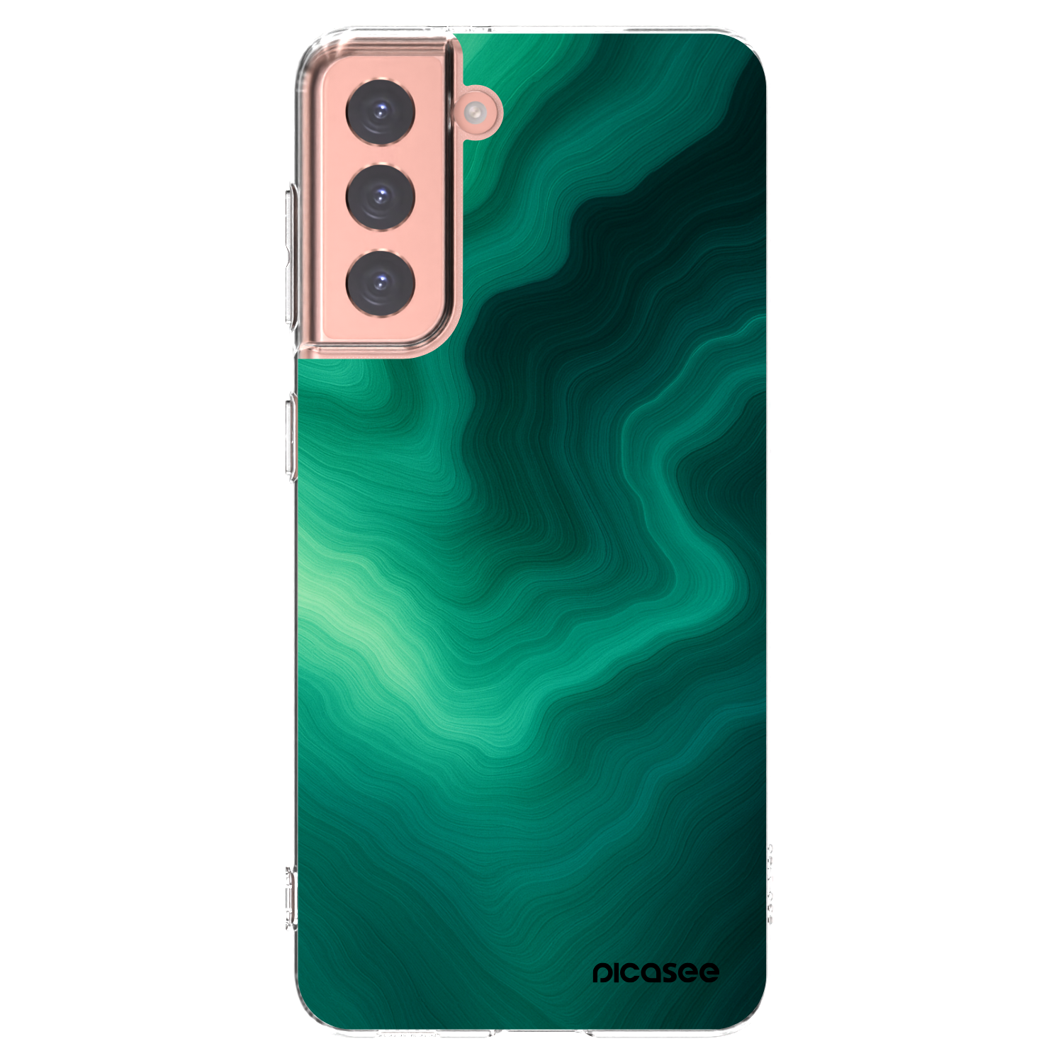 Picasee silikonska prozirna maskica za Samsung Galaxy S21 5G G991B - Malachite