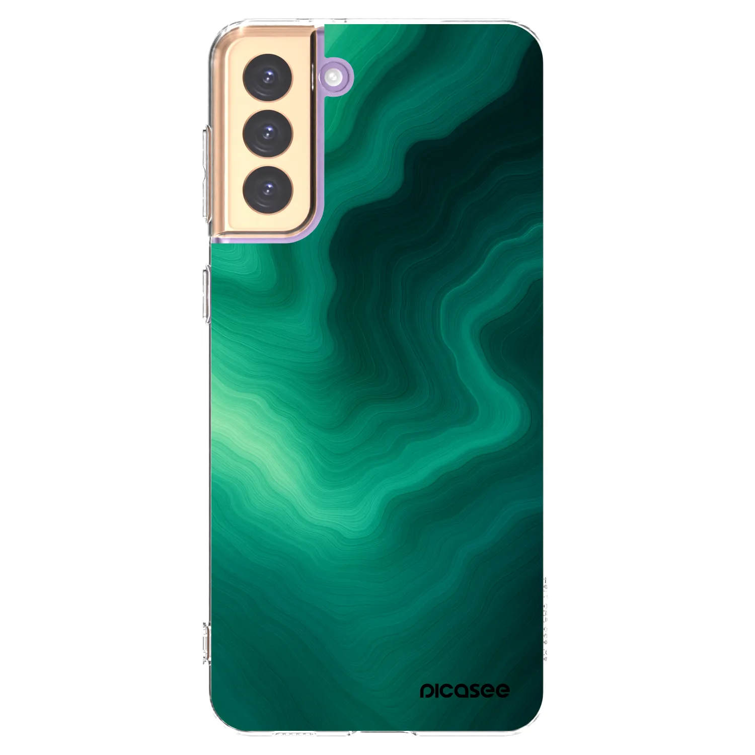 Picasee silikonska prozirna maskica za Samsung Galaxy S21+ 5G G996F - Malachite