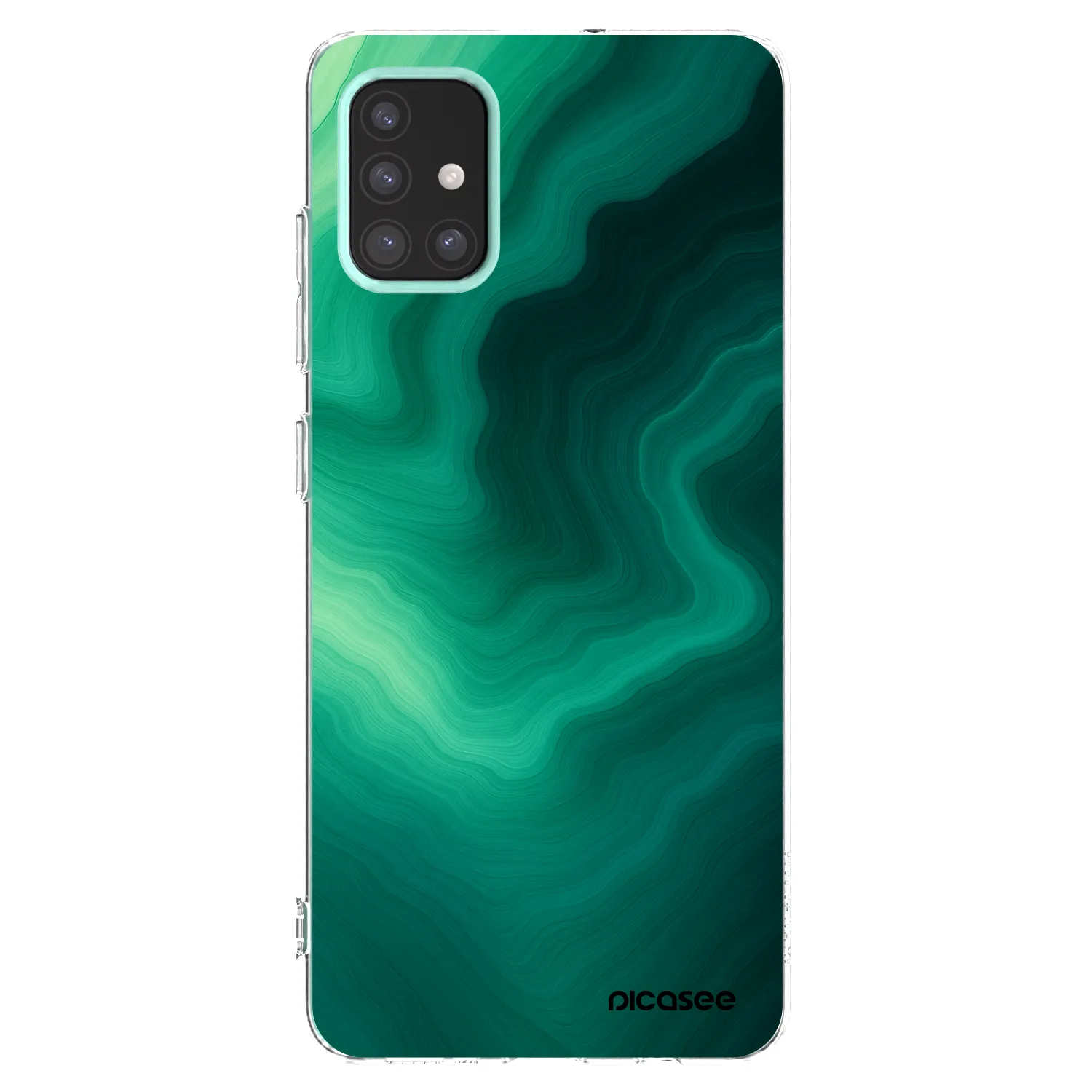 Picasee silikonska prozirna maskica za Samsung Galaxy M31s - Malachite