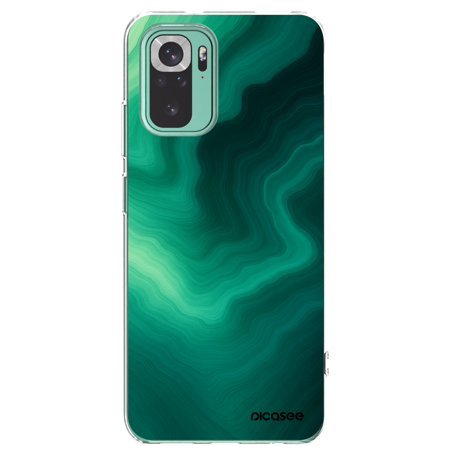 Picasee silikonska prozirna maskica za Xiaomi Redmi Note 10 Pro - Malachite