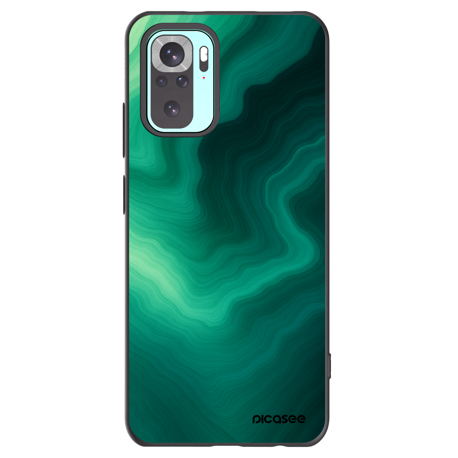 Picasee crna silikonska maskica za Xiaomi Redmi Note 10 Pro - Malachite
