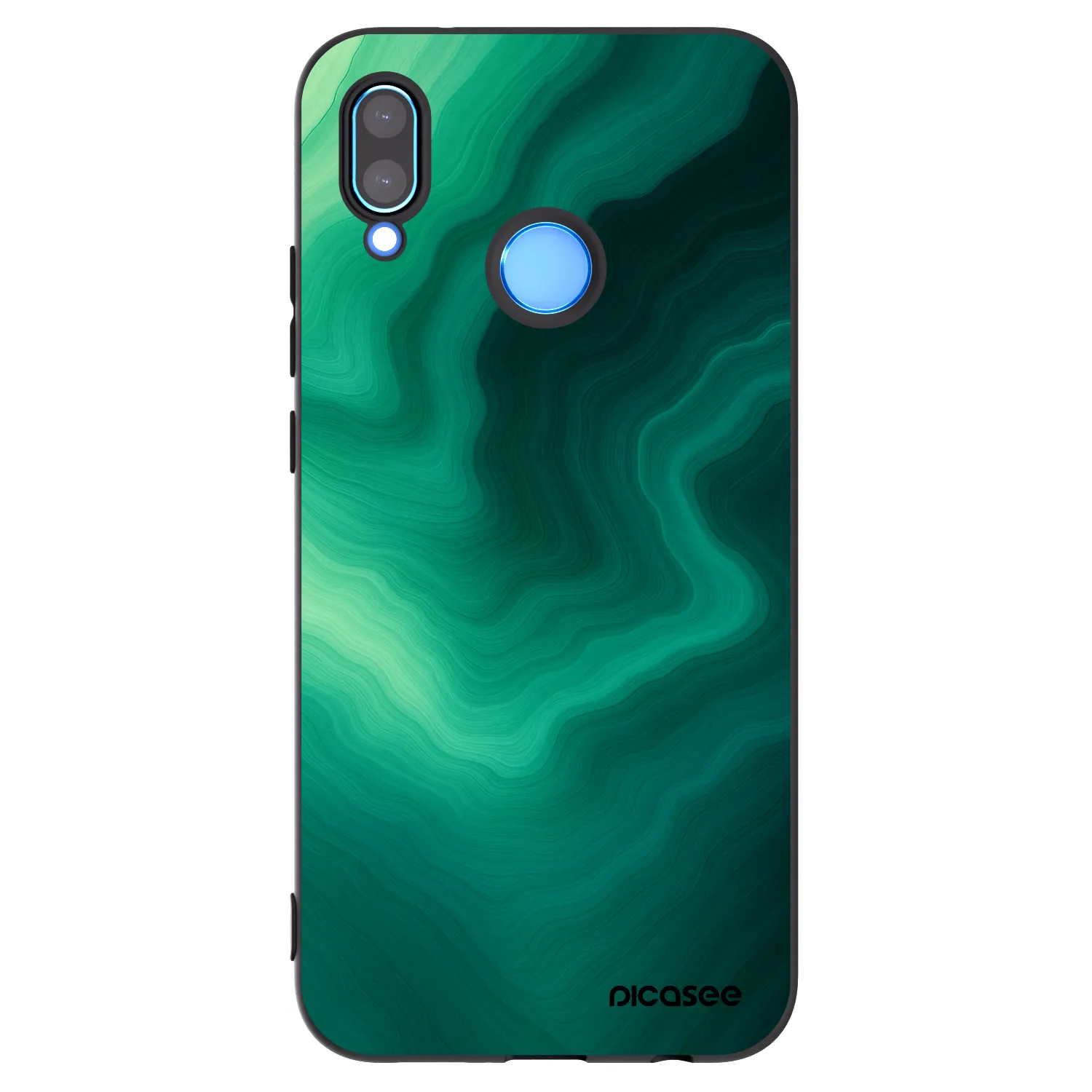 Picasee crna silikonska maskica za Huawei P20 Lite - Malachite