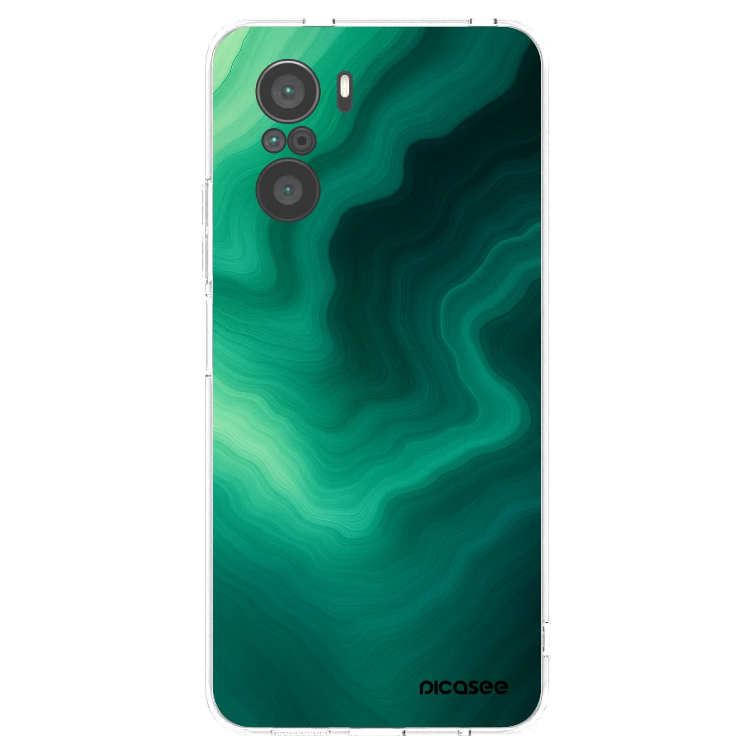 Picasee silikonska prozirna maskica za Xiaomi Poco F3 - Malachite