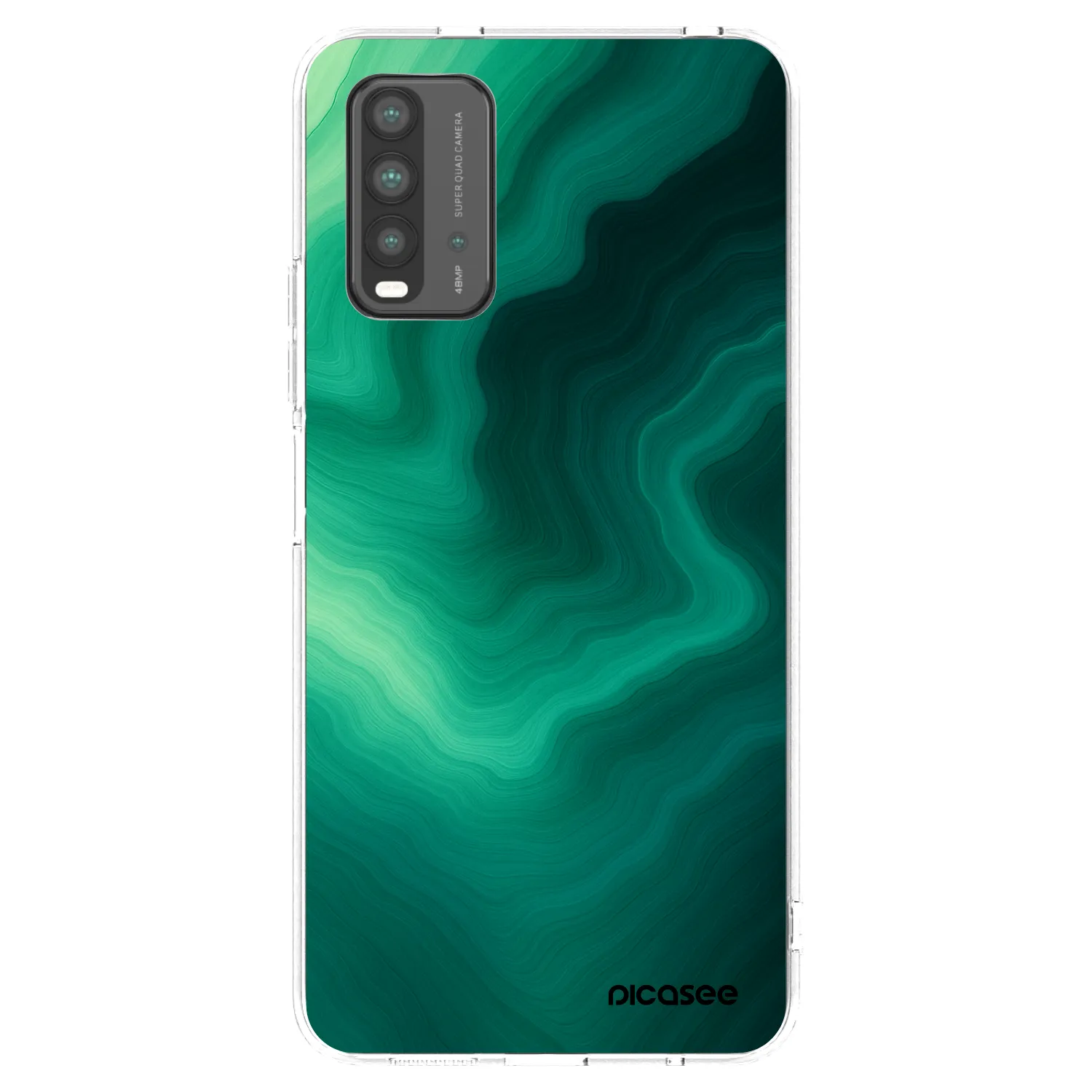 Picasee silikonska prozirna maskica za Xiaomi Redmi 9T - Malachite