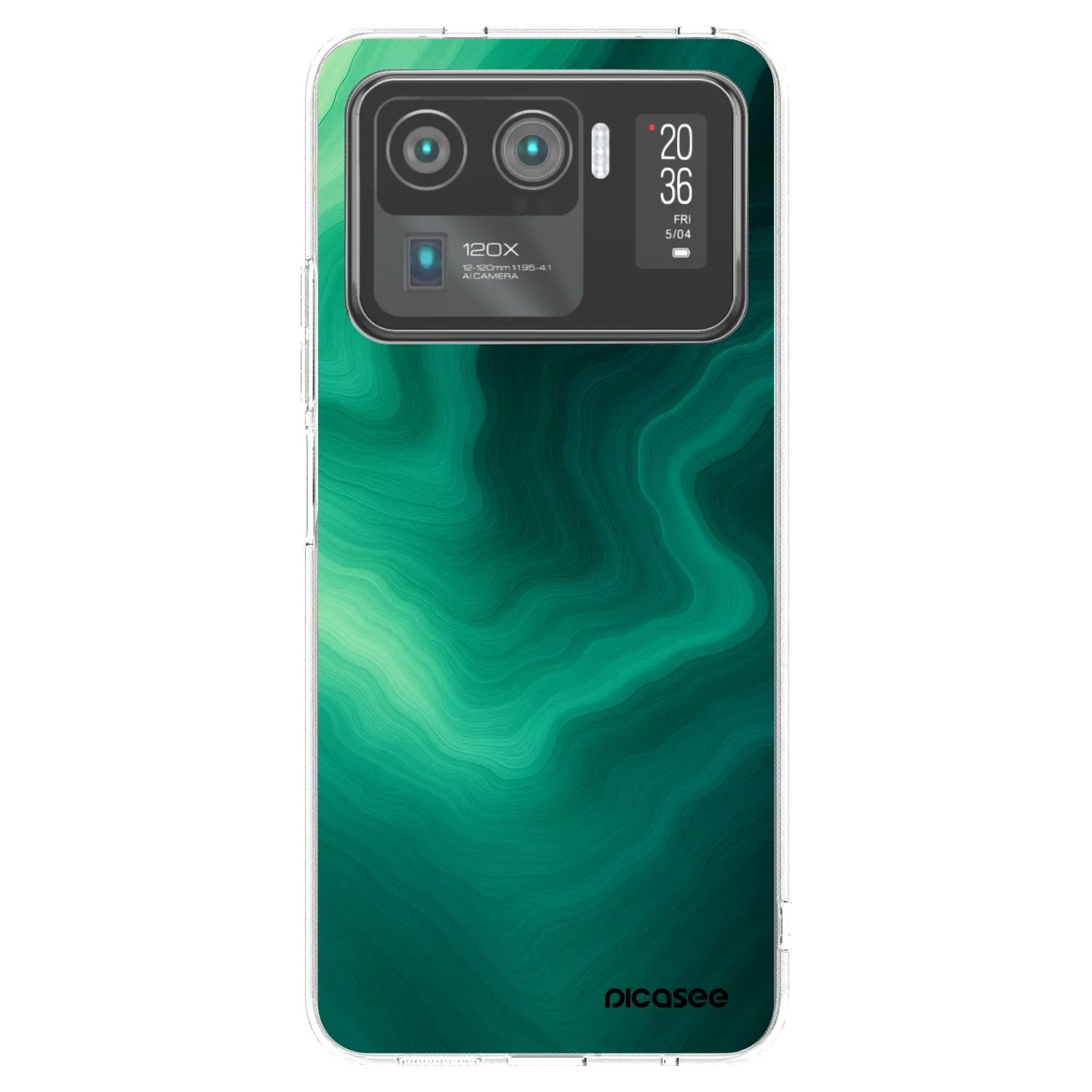 Picasee silikonska prozirna maskica za Xiaomi Mi 11 Ultra - Malachite