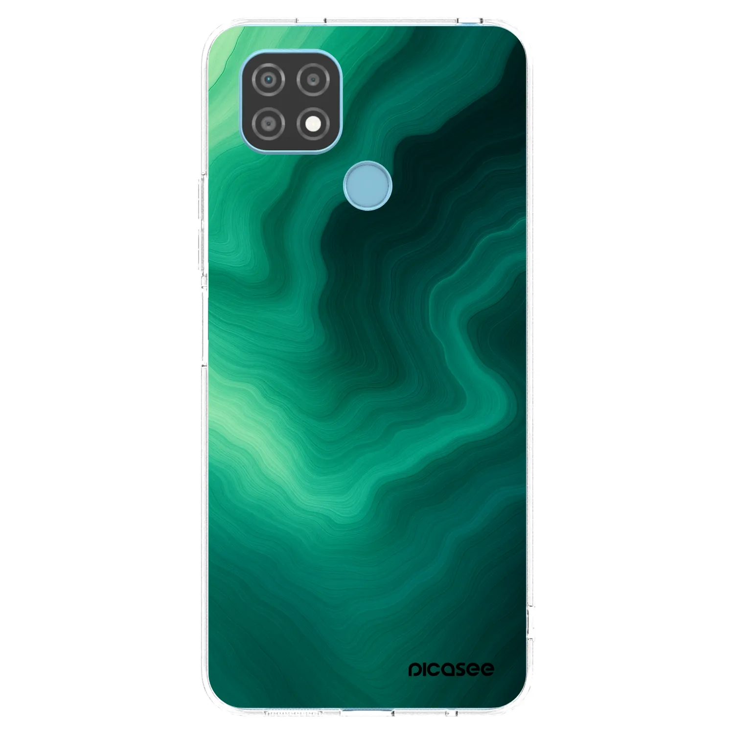 Picasee silikonska prozirna maskica za Realme C21 - Malachite